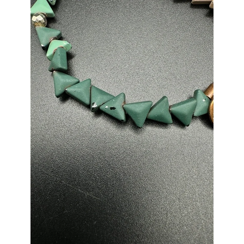 Erimish Stretch Stack Bracelets Lot Of 4 Multicolor Iridescent Silver Green